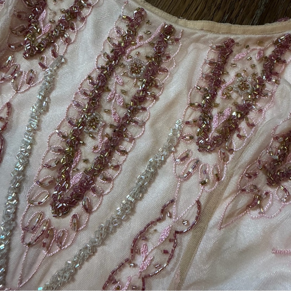 Vintage Y2K Beaded Dress Vintage Beaded Dress Fairy Mesh 20’s Flapper Dress Prom - Picture 10 of 13